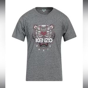 KENZO Paris Grey Cotton Short Sleeve Tee Shirt